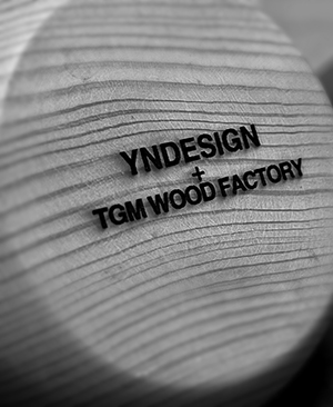 YNDESIGN + TGM WOODFACTORY LOGO